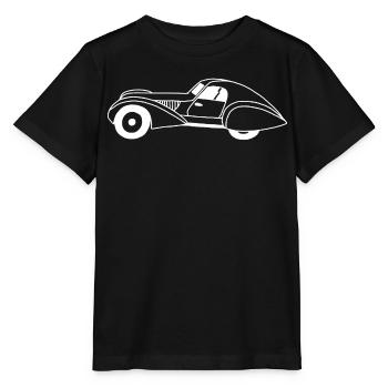 Automobile blanche et goutte d'eau - T-shirt bio MINI CREATOR Stanley/Stella Enfant - noir - Devant - Mikhail (115cm)