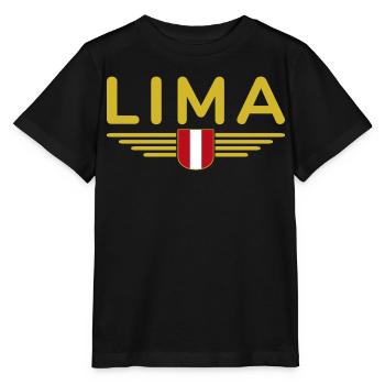 Lima Design – Découvrez la capitale du Pérou - T-shirt bio MINI CREATOR Stanley/Stella Enfant - noir - Devant - Mikhail (115cm)