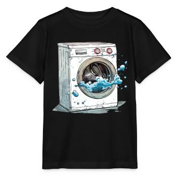 Machine à laver - T-shirt bio MINI CREATOR Stanley/Stella Enfant - noir - Devant - Mikhail (115cm)