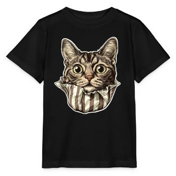 Chat en papier - T-shirt bio MINI CREATOR Stanley/Stella Enfant - noir - Devant - Mikhail (115cm)
