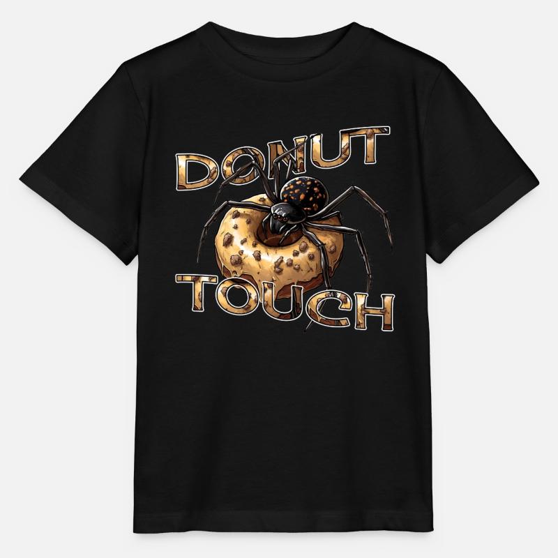 Donut Spider Jeu de mots drôle - T-shirt bio MINI CREATOR Stanley/Stella Enfant - noir