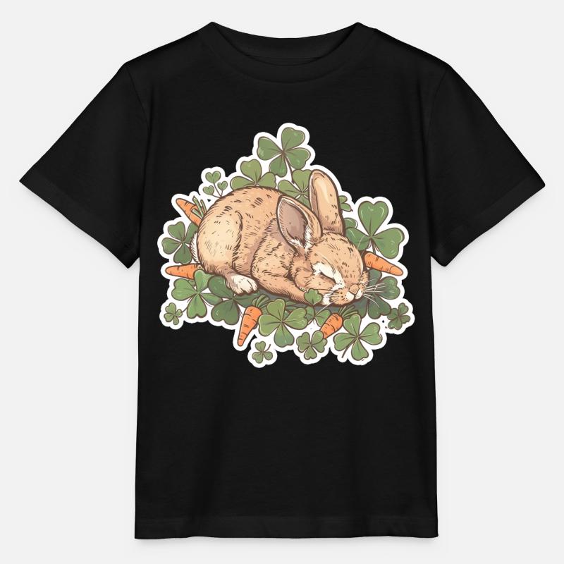 Sleeping Bunny Easter - Stanley/Stella MINI CREATOR Kids’ T-Shirt - black