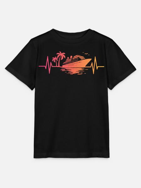 Sonnenuntergangskreuzfahrtschiff-Kreuzfahrt - Stanley/Stella Kinder T-Shirt MINI CREATOR - Schwarz