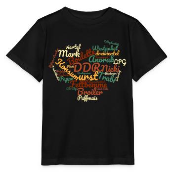 DDR Ostalgie Wörtersammlung - Stanley/Stella Kinder T-Shirt MINI CREATOR  - Schwarz - Vorne - Mikhail (115cm)