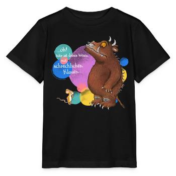 La citation du livre Gruffalo - T-shirt bio MINI CREATOR Stanley/Stella Enfant - noir - Devant - Mikhail (115cm)