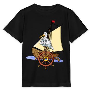 Seagull Seafarer Croisière TravelEr Ahoi - T-shirt bio MINI CREATOR Stanley/Stella Enfant - noir - Devant - Mikhail (115cm)