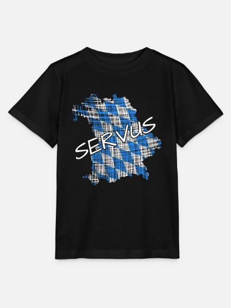 Servus Bayern - Stanley/Stella Kinder T-Shirt MINI CREATOR  - Schwarz