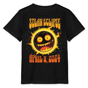 Éclipse solaire 8 avril 2024 Éclipse totale de Soleil - T-shirt bio MINI CREATOR Stanley/Stella Enfant - noir - Devant - Mikhail (115cm)