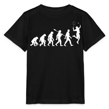 Evolution - Badminton - Sport - Stanley/Stella Kinder T-Shirt MINI CREATOR  - Schwarz - Vorne - Mikhail (115cm)