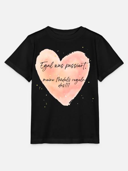 Egal was passiert, meine Mädels regeln das - Stanley/Stella Kinder T-Shirt MINI CREATOR - Schwarz