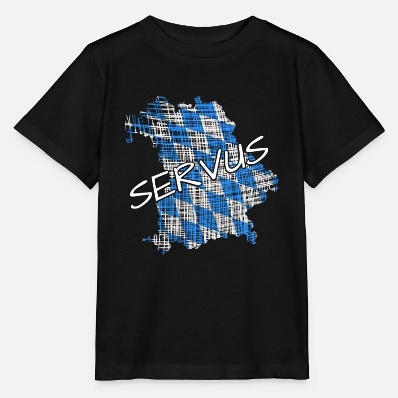Servus Bayern - Stanley/Stella Kinder T-Shirt MINI CREATOR  - Schwarz