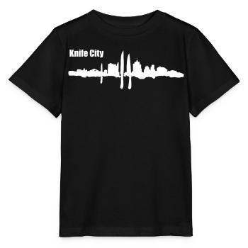 Ville de Messer - T-shirt bio MINI CREATOR Stanley/Stella Enfant - noir - Devant - Mikhail (115cm)