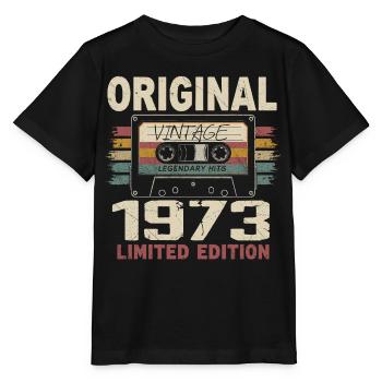 1973 Geburtstagsgeschenk 1973 Jahrgang 1973 Retro - Stanley/Stella Kinder T-Shirt MINI CREATOR  - Schwarz - Vorne - Mikhail (115cm)