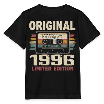 1996 Geburtstagsgeschenk 1996 Jahrgang 1996 Retro - Stanley/Stella Kinder T-Shirt MINI CREATOR  - Schwarz - Vorne - Mikhail (115cm)