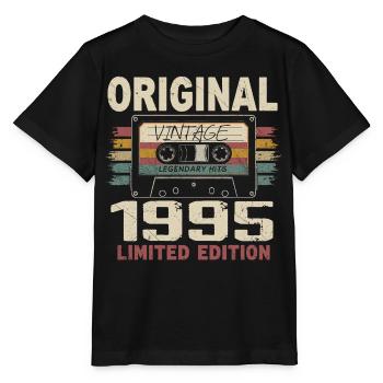 1995 Geburtstagsgeschenk 1995 Jahrgang 1995 Retro - Stanley/Stella Kinder T-Shirt MINI CREATOR  - Schwarz - Vorne - Mikhail (115cm)