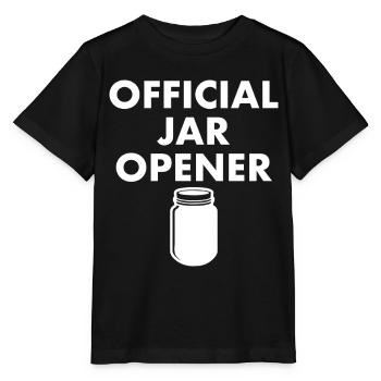 Official Jar Opener - Stanley/Stella MINI CREATOR Kids’ T-Shirt - black - Front - Mikhail (115cm)