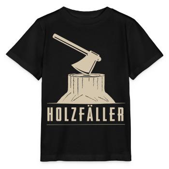 Holzfäller - Stanley/Stella Kinder T-Shirt MINI CREATOR  - Schwarz - Vorne - Mikhail (115cm)