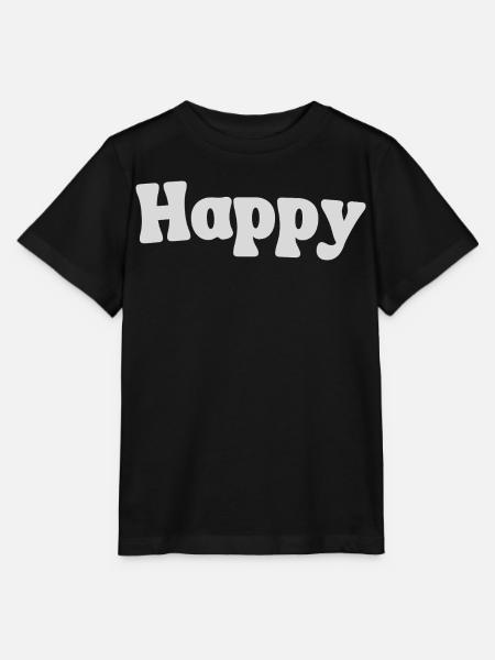 Happy - Stanley/Stella Kinder T-Shirt MINI CREATOR - Schwarz