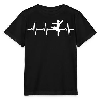 Ballet Dancer Cardiogram - Stanley/Stella MINI CREATOR Kids’ T-Shirt - black - Front - Mikhail (115cm)