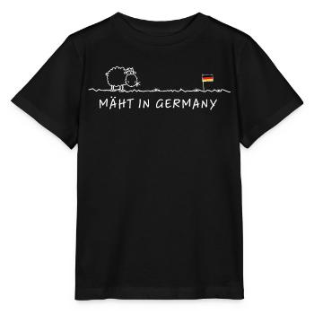 Mowing in Germany – Made in Germany Sheep Pun - Stanley/Stella MINI CREATOR Kids’ T-Shirt - black - Front - Mikhail (115cm)