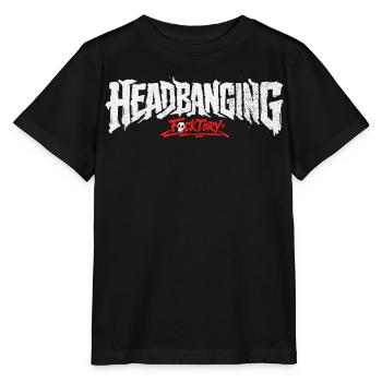 Headbanging logo white - Stanley/Stella MINI CREATOR Kids’ T-Shirt - black - Front - Mikhail (115cm)
