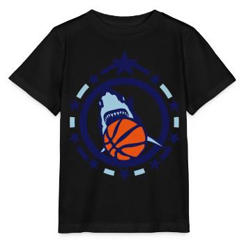 basketball requin shark hai logo sport - T-shirt bio MINI CREATOR Stanley/Stella Enfant - noir - Devant - Mikhail (115cm)