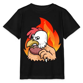 Poulets Grill Fast Food - T-shirt bio MINI CREATOR Stanley/Stella Enfant - noir - Devant - Mikhail (115cm)