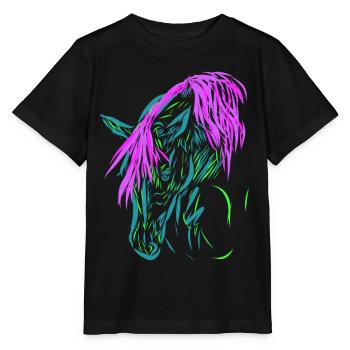 Horse - Stanley/Stella MINI CREATOR Kids’ T-Shirt - black - Front - Mikhail (115cm)