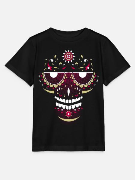 Lächelnder Schädel - Stanley/Stella Kinder T-Shirt MINI CREATOR - Schwarz