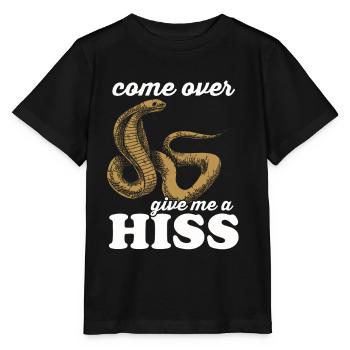Schlange Geschenk Tier Reptil Cobra Python Boa - Stanley/Stella Kinder T-Shirt MINI CREATOR  - Schwarz - Vorne - Mikhail (115cm)