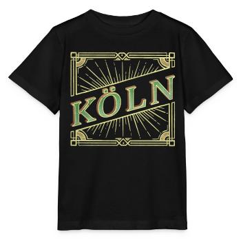 Cologne Allemagne City Font Vintage Retro - T-shirt bio MINI CREATOR Stanley/Stella Enfant - noir - Devant - Mikhail (115cm)