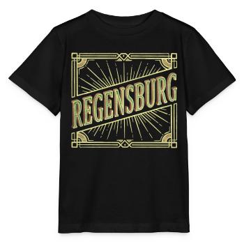 Regensburg Allemagne City Font Vintage Retro - T-shirt bio MINI CREATOR Stanley/Stella Enfant - noir - Devant - Mikhail (115cm)
