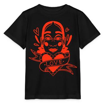 Amour Portrait Noir - T-shirt bio MINI CREATOR Stanley/Stella Enfant - noir - Devant - Mikhail (115cm)