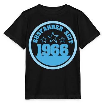 Bus 1966 - Stanley/Stella Kinder T-Shirt MINI CREATOR  - Schwarz - Vorne - Mikhail (115cm)