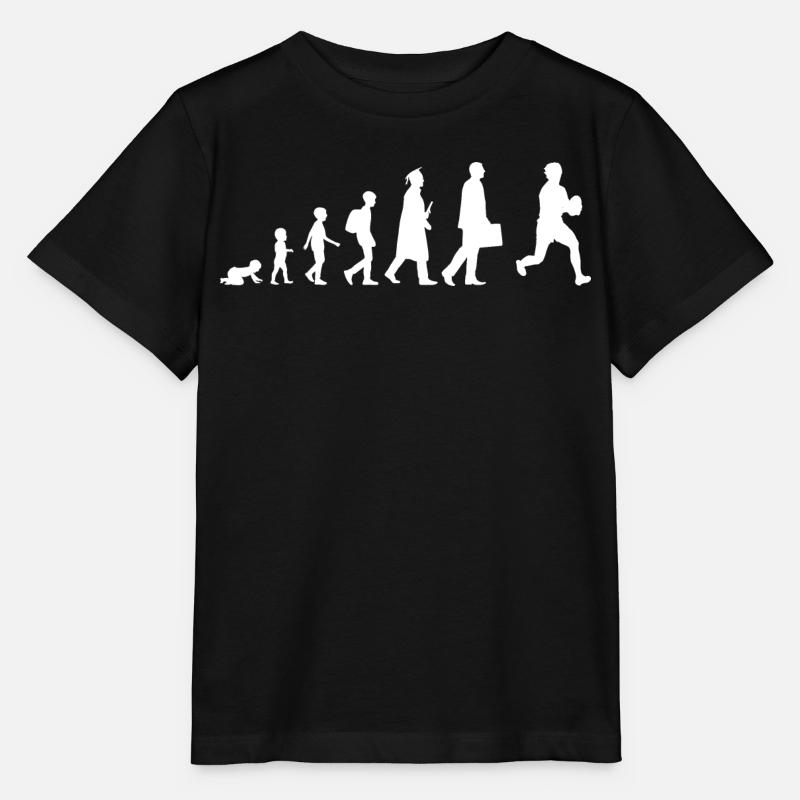 Évolution du rugby - T-shirt bio MINI CREATOR Stanley/Stella Enfant - noir