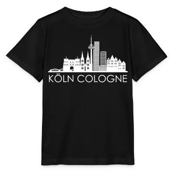 Ville de Cologne Cathédrale de Cologne Horizon de la ville de Cologne - T-shirt bio MINI CREATOR Stanley/Stella Enfant - noir - Devant - Mikhail (115cm)