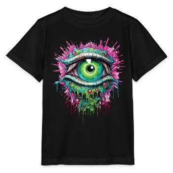 Zombie Eye Apocalypse Halloween Zombie Hunter - Stanley/Stella MINI CREATOR Kids’ T-Shirt - black - Front - Mikhail (115cm)