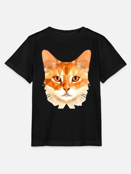 Polygon Cat - Stanley/Stella Kinder T-Shirt MINI CREATOR - Schwarz
