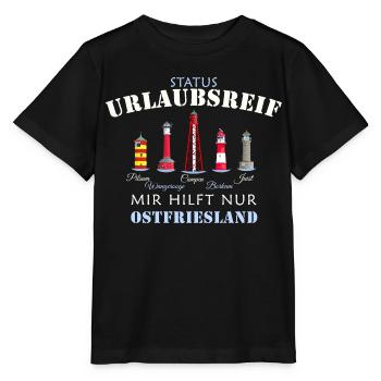 Ostfriesland Urlaubsreif, deutsche Nordsee - Stanley/Stella Kinder T-Shirt MINI CREATOR  - Schwarz - Vorne - Mikhail (115cm)