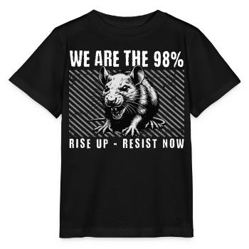 Le choc des classes rebelles résiste à la résistance - T-shirt bio MINI CREATOR Stanley/Stella Enfant - noir - Devant - Mikhail (115cm)