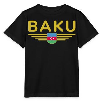 T-Shirt Bakou – Pour les fans de la capitale - T-shirt bio MINI CREATOR Stanley/Stella Enfant - noir - Devant - Mikhail (115cm)