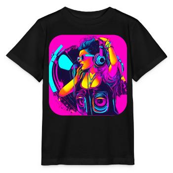 80s Motto Party Mixtape - Stanley/Stella MINI CREATOR Kids’ T-Shirt - black - Front - Mikhail (115cm)