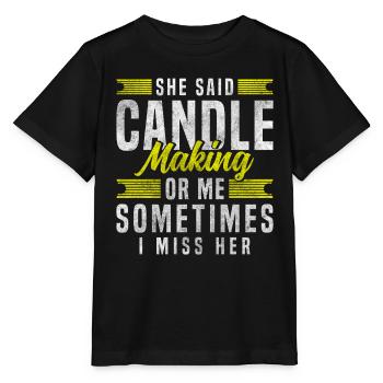 Bougies Hobby Cire romantique - T-shirt bio MINI CREATOR Stanley/Stella Enfant - noir - Devant - Mikhail (115cm)