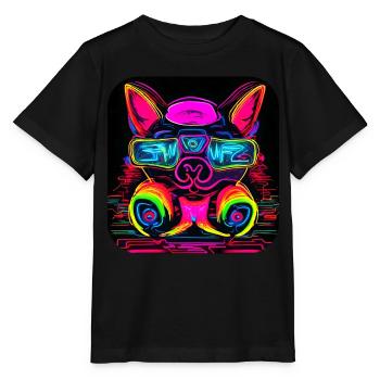Neon UV Motiv Festival Trend Style - Stanley/Stella Kinder T-Shirt MINI CREATOR  - Schwarz - Vorne - Mikhail (115cm)