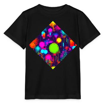 Neon Stil UV House Style - Stanley/Stella Kinder T-Shirt MINI CREATOR  - Schwarz - Vorne - Mikhail (115cm)