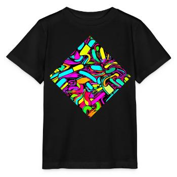 Neon Stil UV House Style - Stanley/Stella Kinder T-Shirt MINI CREATOR  - Schwarz - Vorne - Mikhail (115cm)