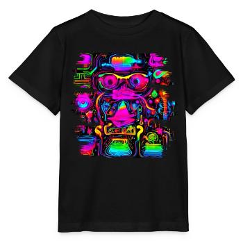 Neon Party UV Elektro House Style - Stanley/Stella Kinder T-Shirt MINI CREATOR  - Schwarz - Vorne - Mikhail (115cm)