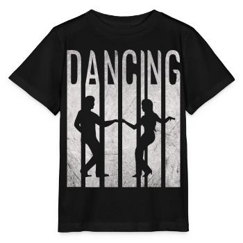 Dancing Disco Fox Boogie Woogie Tanzen Tanzpaar - Stanley/Stella Kinder T-Shirt MINI CREATOR  - Schwarz - Vorne - Mikhail (115cm)