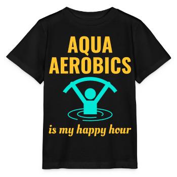 Water aerobics Aquatic fitness Aqua Exercise - Stanley/Stella MINI CREATOR Kids’ T-Shirt - black - Front - Mikhail (115cm)