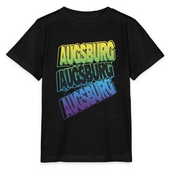 Augsburg Allemagne City Font Skyline Accueil - T-shirt bio MINI CREATOR Stanley/Stella Enfant - noir - Devant - Mikhail (115cm)